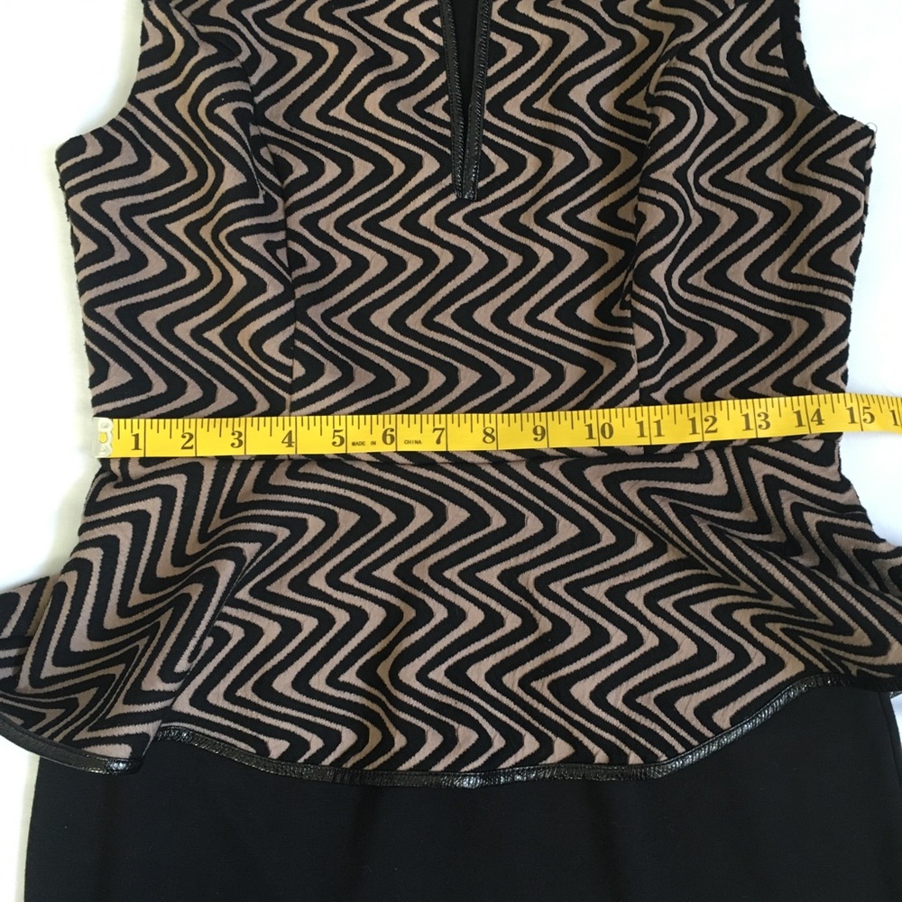 ENFOCUS  Peplum Plunge Neck Pencil Dress Size 4 - Picture 3 of 7